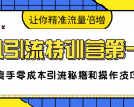 卓凡引流特训营第一期：高手零成本引流秘籍和操作技巧，让你精准流量倍增-吗喽副业资源站