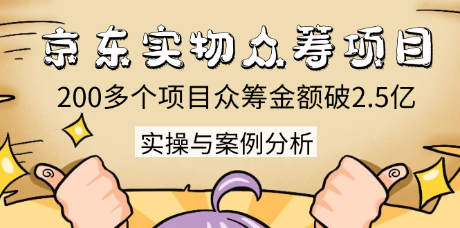 京东实物众筹项目：200多个项目众筹金额破2.5亿，实操与案例分析（4节课）-吗喽副业资源站
