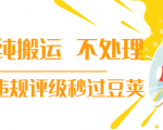 抖音纯搬运 不处理 小技巧，30秒发一个作品，避免违规评级秒过豆荚-吗喽副业资源站