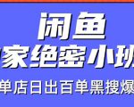 火焱社闲鱼独家绝密小班课-闲鱼单店日出百单黑搜爆破法-吗喽副业资源站
