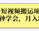 操作性非常强的头条号短视频搬运项目，3分钟学会，轻松月入8000+-吗喽副业资源站