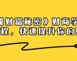 《终极财富秘密》财商学习必修课程，快速提升你的财富（18节视频课）-吗喽副业资源站