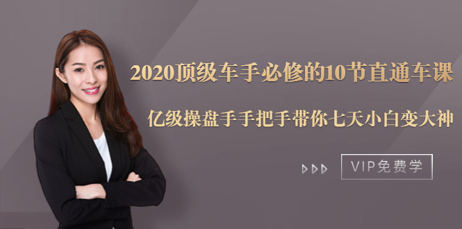 2020顶级车手必修的10节直通车课：亿级操盘手手把手带你七天小白变大神-吗喽副业资源站