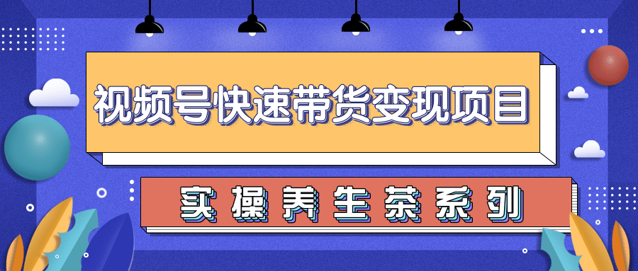 柚子视频号带货实操变现项目，零基础操作养身茶月入10000+-吗喽副业资源站