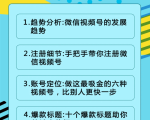 视频号运营实战课2.0，目前市面上最新最全玩法，快速吸粉吸金（10节视频）-吗喽副业资源站