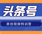头条号原创视频特训营：一对一带你玩转短视频，新号10天日收益破252元-吗喽副业资源站