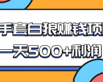某团队收费项目：空手套白狼，一天500+利润，人人可做-吗喽副业资源站