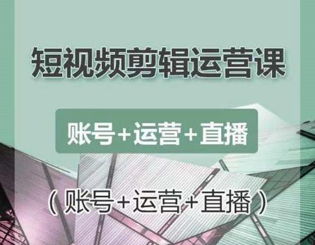 南小北短视频剪辑运营课：账号+运营+直播，零基础学习手机剪辑【视频课程】-吗喽副业资源站