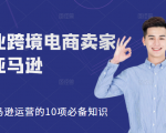 职业跨境电商卖家聊亚马逊：亚马逊运营的10项必备知识，12堂课让你看懂亚马逊运营-吗喽副业资源站