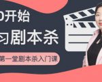 红娘子·从0开始学习剧本杀，你的第一堂剧本杀入门课 简单易懂 市场需求大-吗喽副业资源站