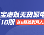 淘宝虚拟无货源电商第10期：从0基础到月入N万，全程实操，可批量操作-吗喽副业资源站