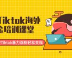 最新Tiktok海外掘金培训课堂：带你玩转Tiktok暴力涨粉轻松变现-吗喽副业资源站