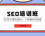 SEO培训班课程，手把手教你做出一个权重6的例站，价值8000元-吗喽副业资源站