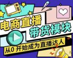 大鹏·电商直播带货课，系统学习直播带货各环节技巧和套路-吗喽副业资源站