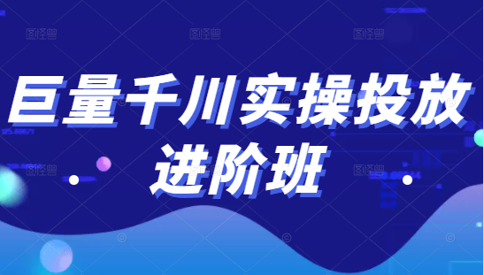 巨量千川实操投放进阶班，投放策略、方案，复盘模型和数据异常全套解决方法-吗喽副业资源站