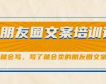 朋友圈文案培训课，听了就会写，写了就会卖的朋友圈文案课-吗喽副业资源站