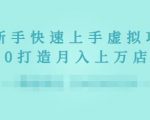 2022年虚拟项目实战指南，新手从0打造月入上万店铺-吗喽副业资源站