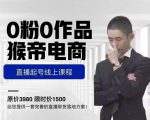 猴帝电商直播起号课，零粉零作品开播底层逻辑，直播五天打爆广场流量-吗喽副业资源站