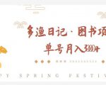 多渔日记·图书项目，无货源图书模式，纯搬运，单号月入4000+-吗喽副业资源站