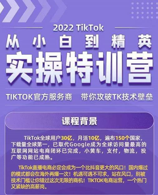 Seven漆·2022Tiktok从小白到精英实操特训营，带你掌握Tiktok账号运营-吗喽副业资源站