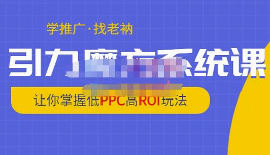 老衲·引力魔方系统课，让你掌握低PPC高ROI玩法，价值299元-吗喽副业资源站