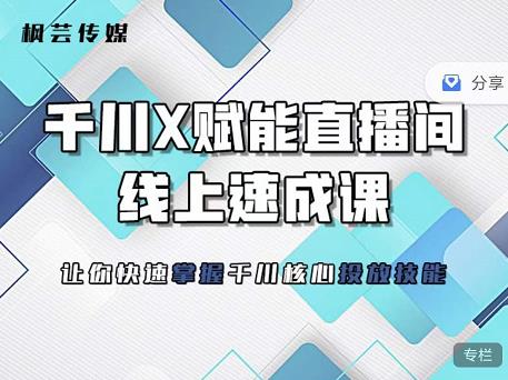 枫芸传媒-线上千川提升课，提升千川认知，提升千川投放效果-吗喽副业资源站