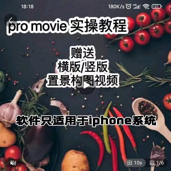 漆十二美食摄影，25​节promovie实操高手课节-吗喽副业资源站