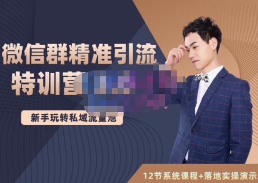 陆明明·微信群精准引流特训营3.0，借助微信群进行引流操作，打造私域流量池-吗喽副业资源站