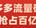 阿杰·拼多多流量破局:如何打黑标，爆款的思路，拼多多流量框架，快速抢占百亿流量-吗喽副业资源站