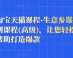 樊剑淘宝天猫课程-生意参谋数据分析系列课程(高级)，让您轻松运营店铺，帮助打造爆款-吗喽副业资源站