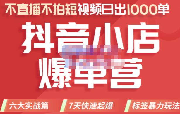 推易电商·2022年抖音小店爆单营，不直播、不拍短视频、日出1000单，暴力玩法-吗喽副业资源站