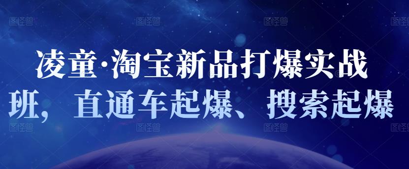 凌童·淘宝新品打爆实战班，直通车起爆、搜索起爆-吗喽副业资源站