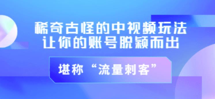 不讲李·稀奇古怪的冷门中视频冷门玩法，让你的账号脱颖而出，成为流量刺客！（图文+视频）-吗喽副业资源站