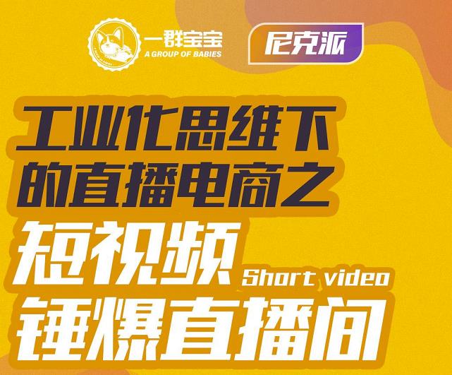 尼克派·工业化思维下的直播电商之短视频锤爆直播间，听话照做执行爆单-吗喽副业资源站