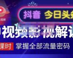 嚴如意·中视频影视解说—掌握流量密码，自媒体运营创收，批量运营账号-吗喽副业资源站