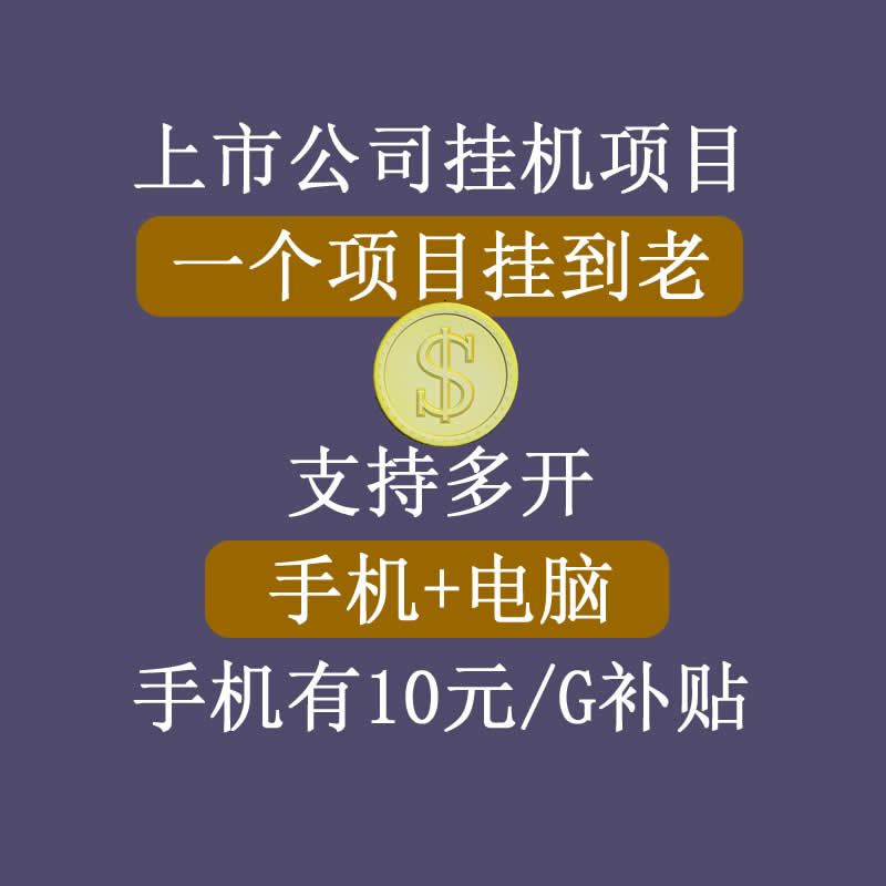 正规挂机项目，支持手机电脑一起挂，支持虚拟机多开，可以挂到老-吗喽副业资源站