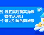 同城引流底层逻辑实操课，教你从0到1做一个可以引流的同城号（价值4980）-吗喽副业资源站
