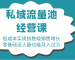 16堂私域流量池经营课：低成本实现指数级销售增长，零基础没人脉也能月入过万-吗喽副业资源站