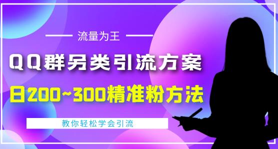 价值888的QQ群另类引流方案，半自动操作日200~300精准粉方法【视频教程】-吗喽副业资源站