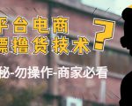 外面收费2980的全平台电商白嫖撸货技术（仅揭秘勿操作-商家防范必看）-吗喽副业资源站