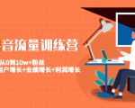 美业抖音流量训练营：从0到10w+粉丝 让你的门店用户增长+业绩增长+利润增长-吗喽副业资源站