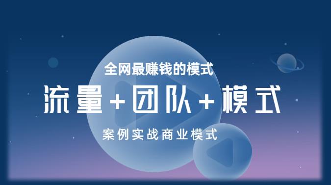 王冲老师《流量+团队+模式》商业模式实战课，全网最赚钱的模式-吗喽副业资源站