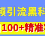 视频引流黑科技玩法，不花钱推广，视频播放量达到100万+，每日100+精准客源-吗喽副业资源站