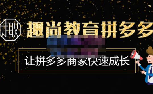 趣尚教育·拼多多运营实操VIP特训营，让拼多多商家快速成长-价值3180元-吗喽副业资源站