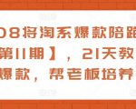 108将淘系爆款陪跑营【第11期】，21天教运营打爆款，帮老板培养运营-吗喽副业资源站