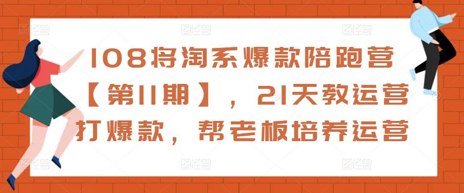 108将淘系爆款陪跑营【第11期】，21天教运营打爆款，帮老板培养运营-吗喽副业资源站