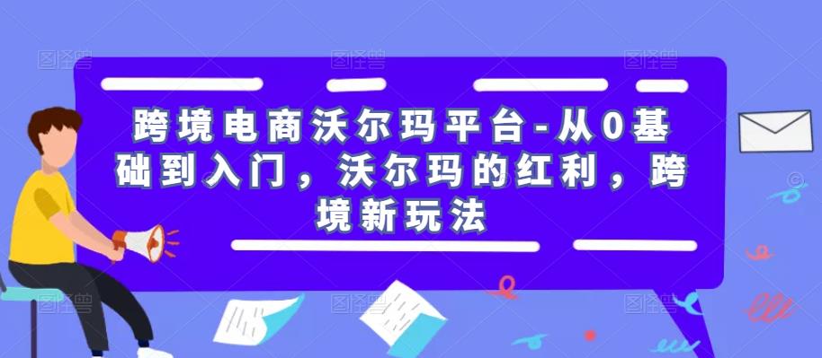 跨境电商沃尔玛平台-从0基础到入门，沃尔玛的红利，跨境新玩法-吗喽副业资源站