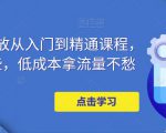 万相台投放从入门到精通课程,学会这些,低成本拿流量不愁-吗喽副业资源站