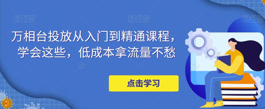 万相台投放从入门到精通课程，学会这些，低成本拿流量不愁-吗喽副业资源站