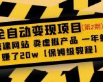 全自动变现项目第2期:搭建网站卖虚拟产品一年躺赚了20w【保姆级教程】-吗喽副业资源站